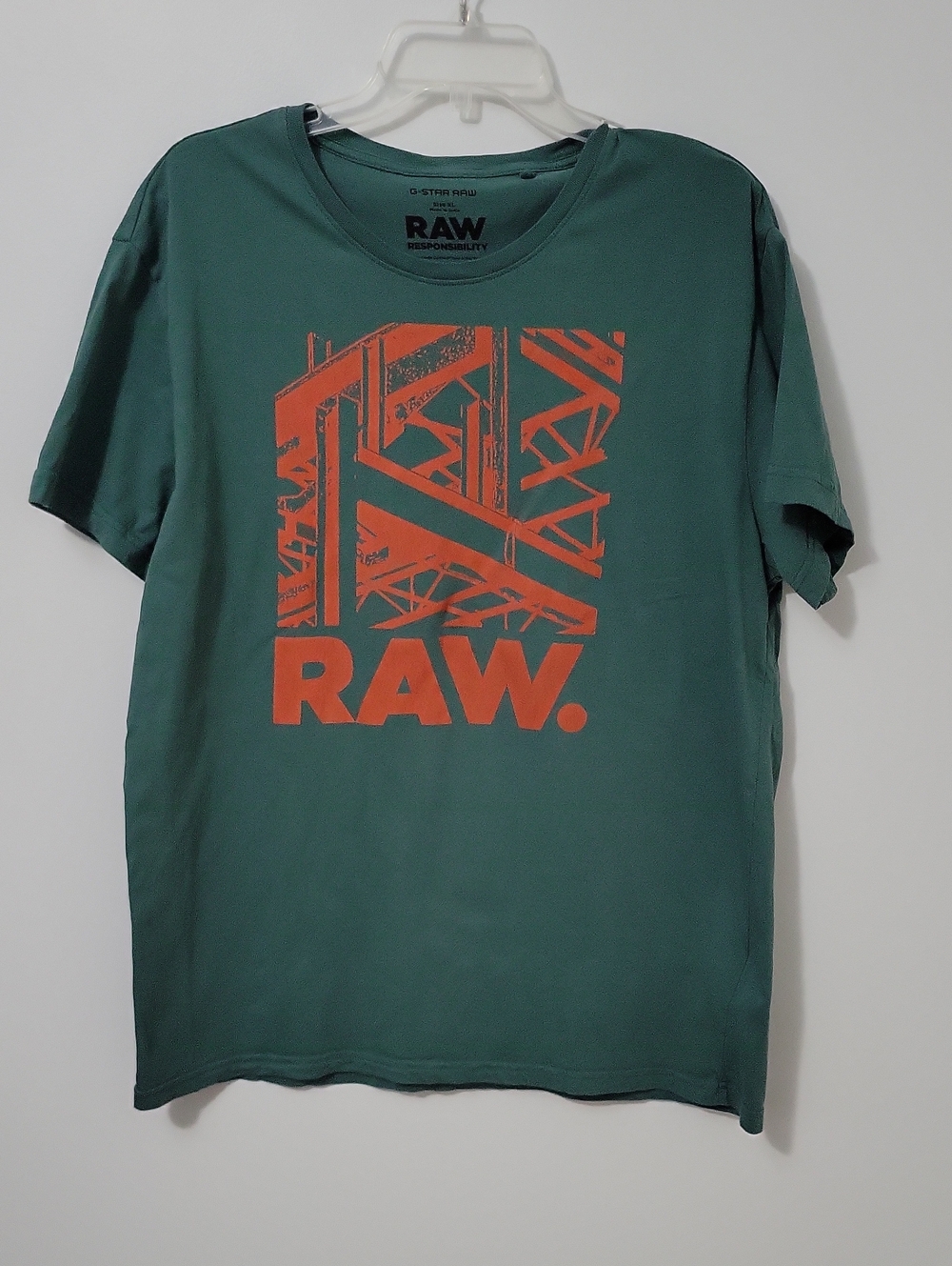 G-Star Raw Green Graphic T-Shirt, Size X-Large